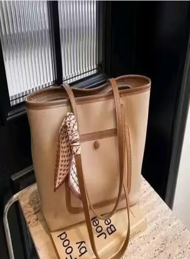 AKSUTI Stylish Women PU Handbag (Beige) - Image 2